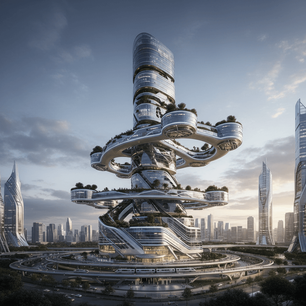 Complex engineering in wooden brick specialized building