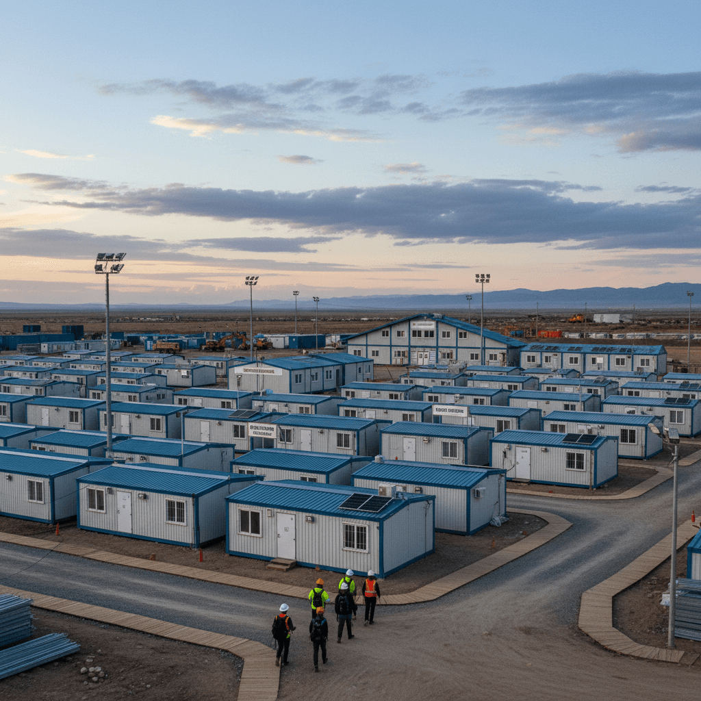 Экономичное временное модульное здание